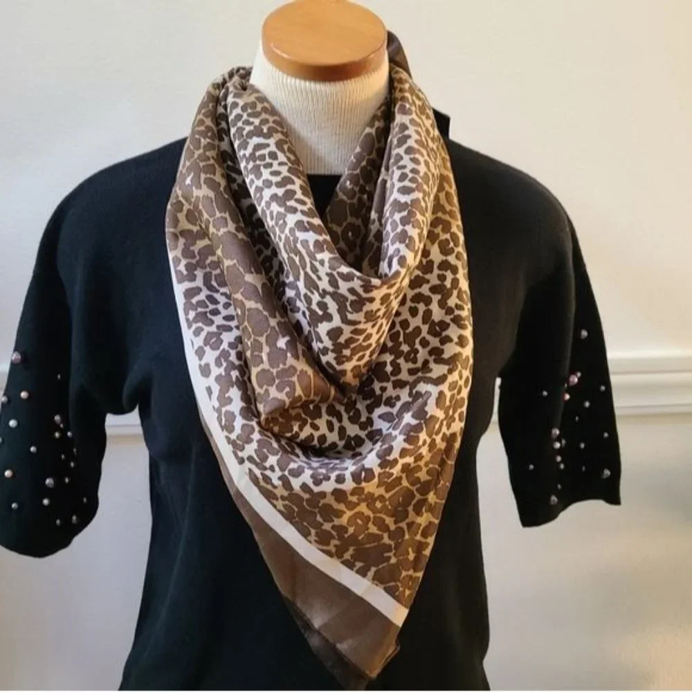 George Leopard Square Scarves